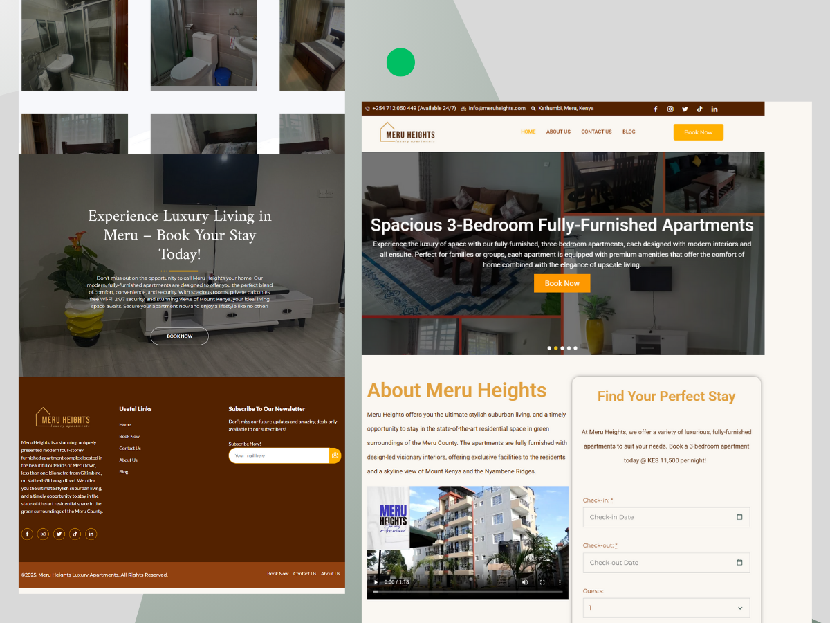 Nerdyincome.online portfolio - Meru Heights Website